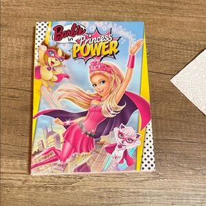 Barbie in Princess Power DVD with Pink and Yellow Spine